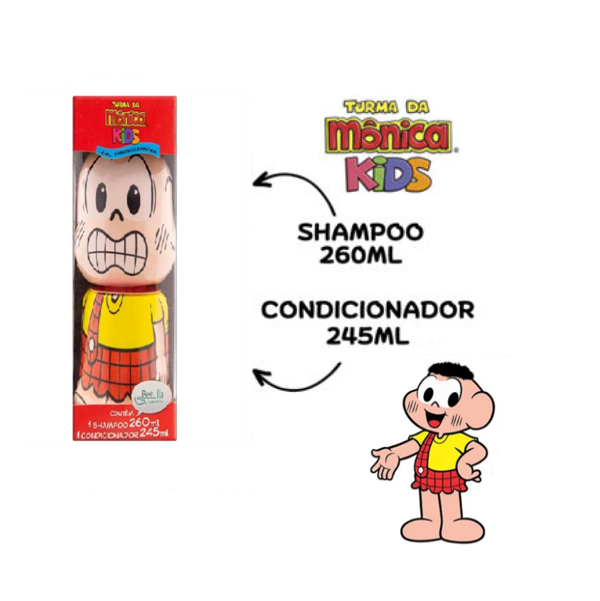 Cia. da Natureza Kit Shampoo 260ml and Conditioner 245ml Cascão Doll